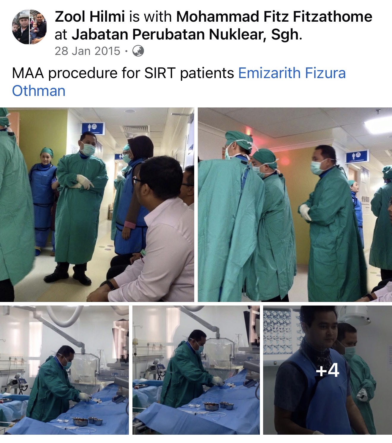 Nuclear medicine SIRT mapping work at Sarawak General Hospital in 2015